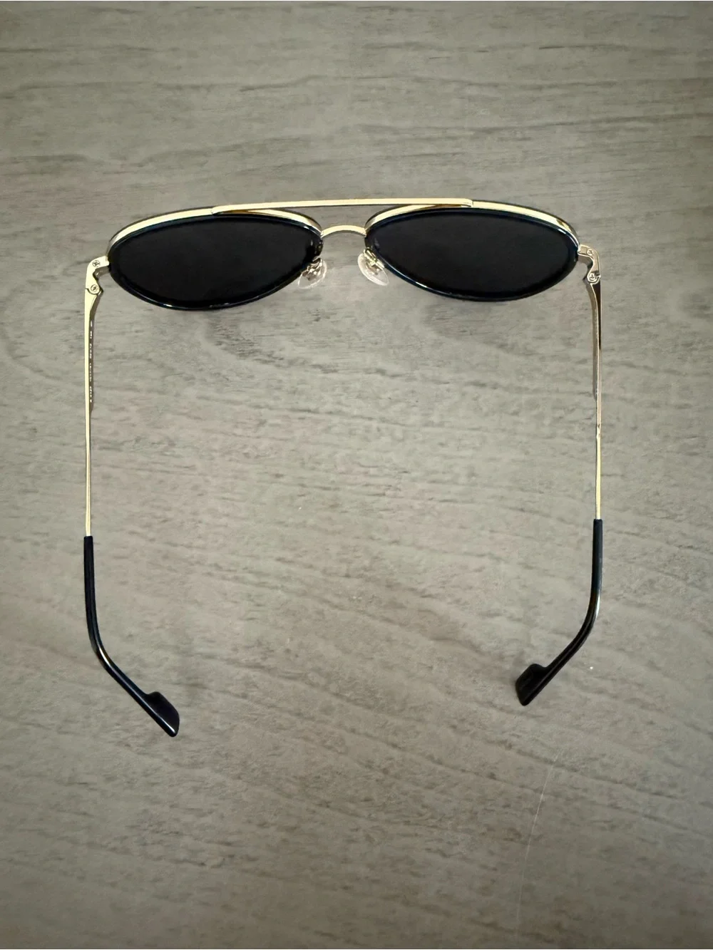 Burberry Black Lens Aviator Sunglasses with Gold Frame